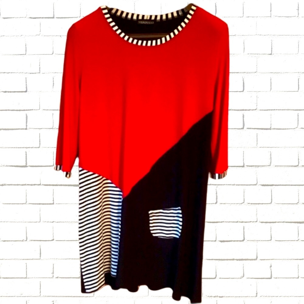 Red & Black Verducci Tunic
